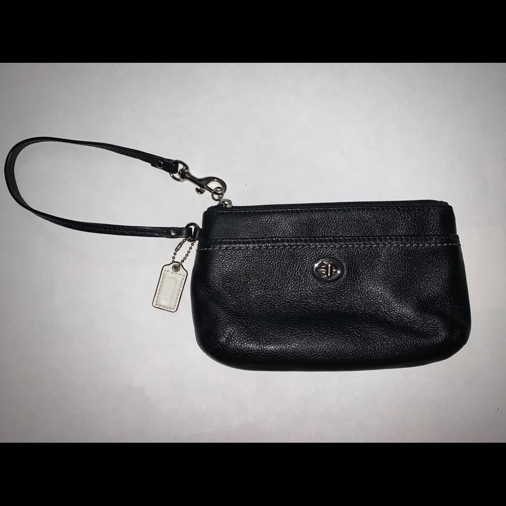 Coach black wristlet